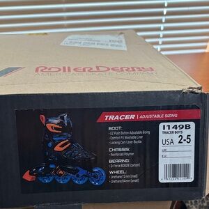 Tracer Adjustable Inline Skates for Kids - Black and Blue